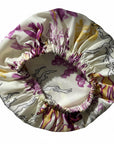 Silk Hair Bonnet — Sea Moss Print | 100% Mulberry Silk